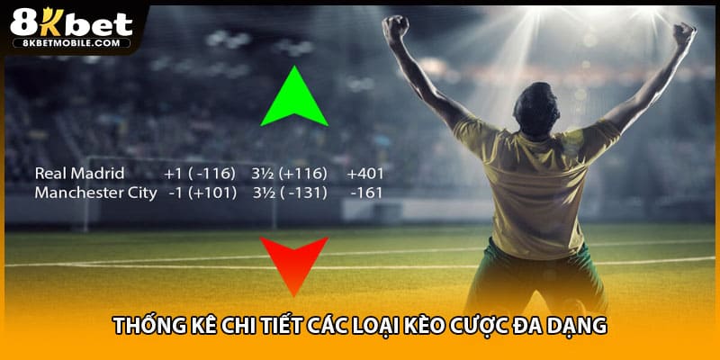 Thống kê chi tiết các loại kèo cược đa dạng